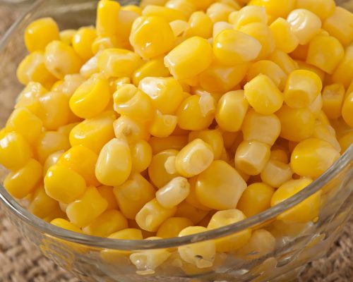 Sweet corn in a bowl